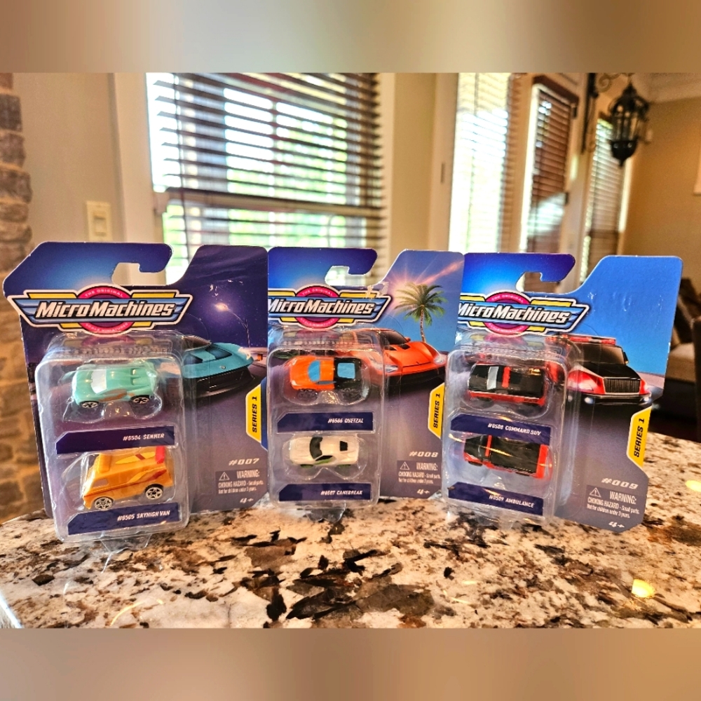 Micro Machines Series 1 #007, #008 #009 Rare, NWOT.